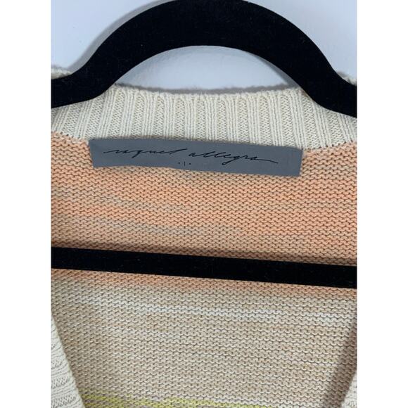 Raquel Allegra Gower Cardigan in a multi-color striped cotton-cashmere blend - Picture 3 of 7